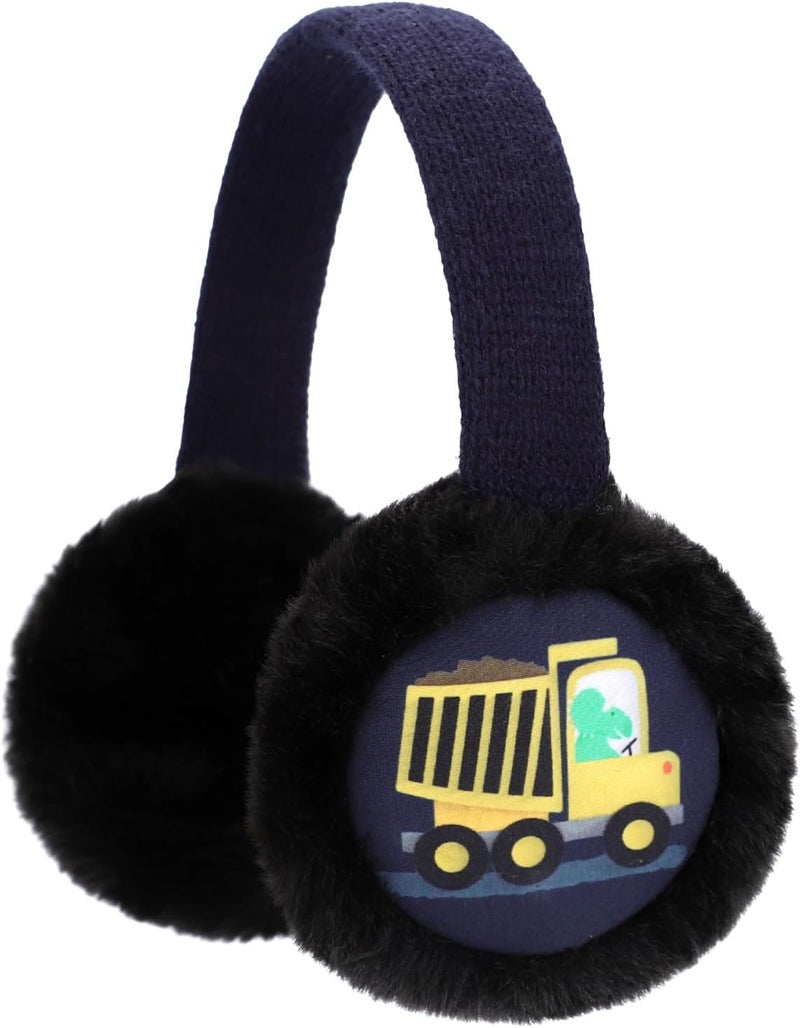 BUTITNOW Toddler Kids Knit Dinosaur Earmuffs Soft Plush Comfortable Winter Outdoor Ear Warmers for Boys Girls - Image 1